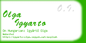 olga igyarto business card