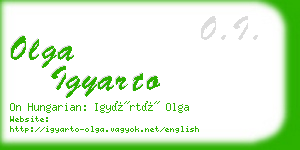 olga igyarto business card